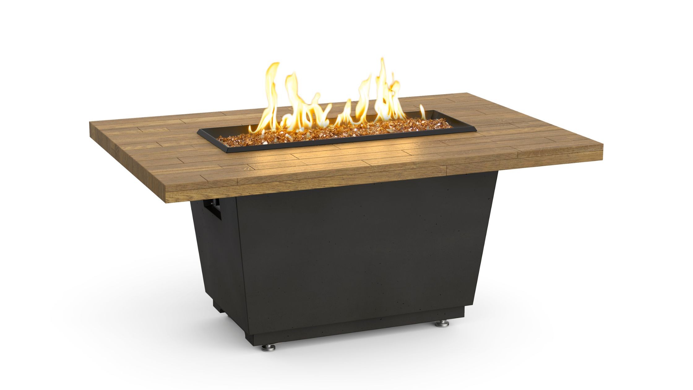 Cosmo Rectangle Reclaimed Wood Collection Fire Table