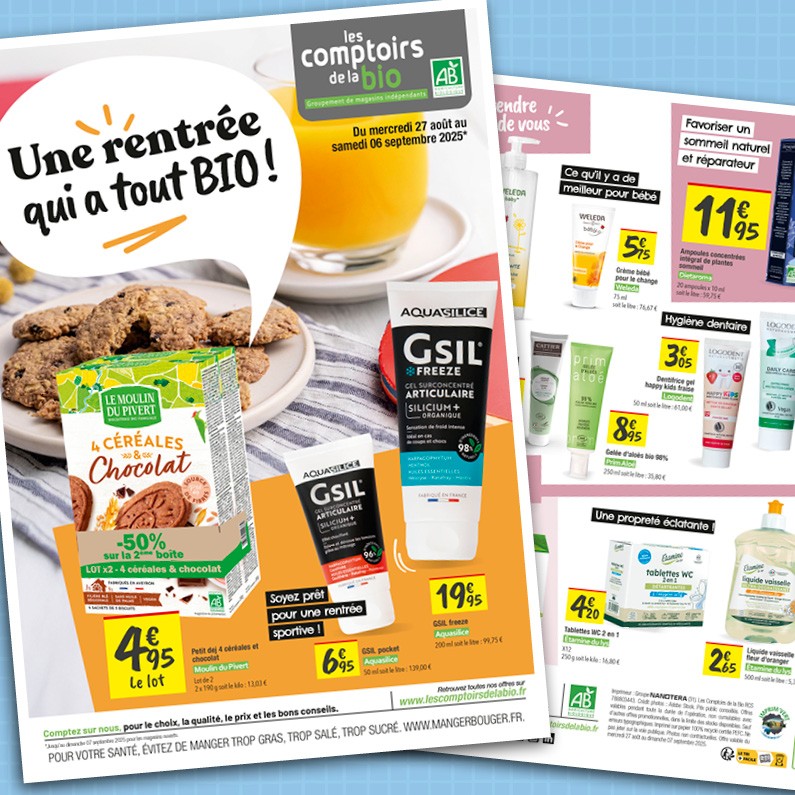 Une rentrée qui a tout BIO !  Les Comptoirs de la bio