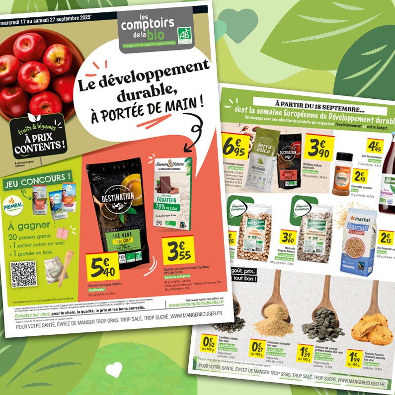 Le développement durable à portée de main ! Les Comptoirs de la bio