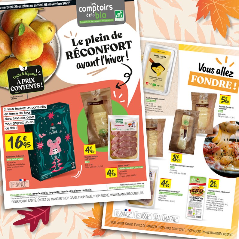 Le plein de réconfort avant l’hiver ! Les Comptoirs de la bio