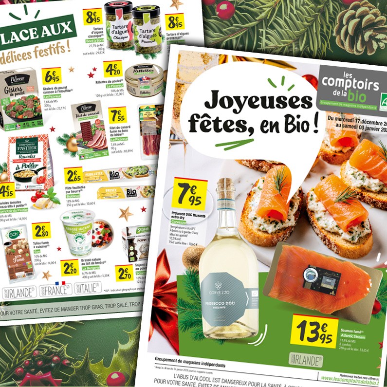 Joyeuses fêtes, en bio ! Les Comptoirs de la bio