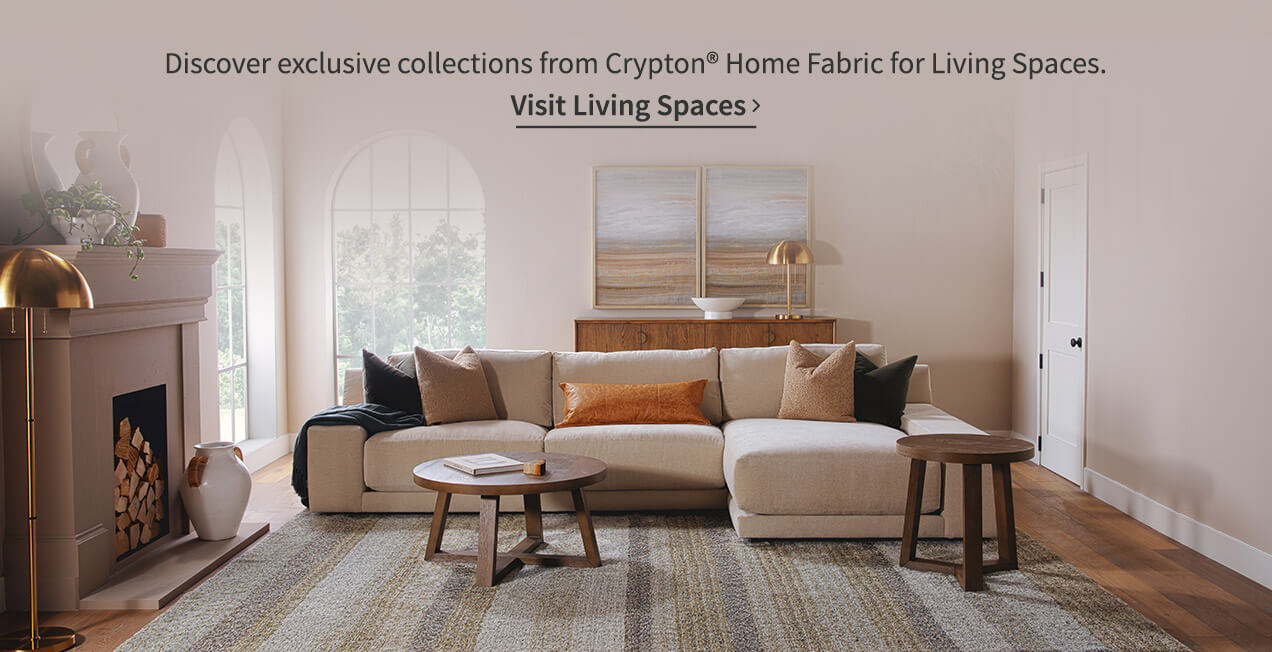 Living Spaces product with Crypton Fabric