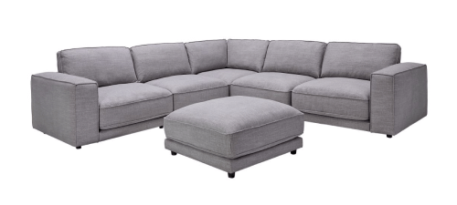 Crypton Fabric Nathan Grey 6-Piece Sectional