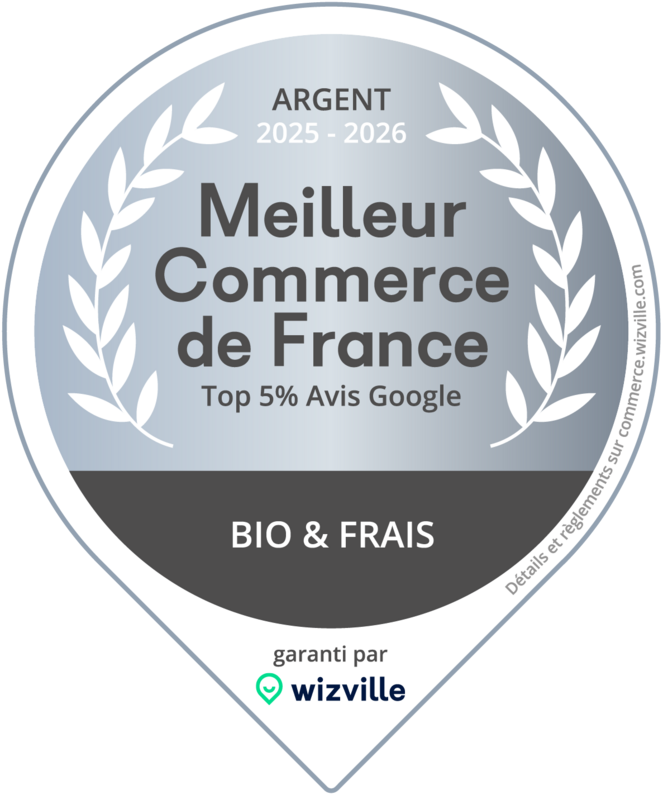 Prix Meilleur Commerce de France dans la catégorie Bio & Frais. Les Comptoirs de la bio
