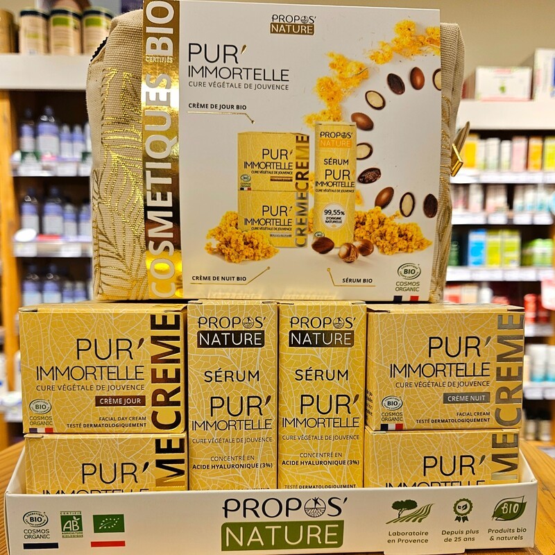 CREME ET SERUM PUR'IMMORTELLE PROPOS NATURE Les Comptoirs de la bio