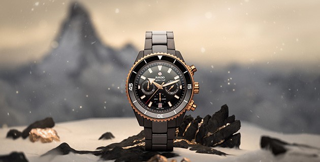 Rado Captain Cook High-Tech Ceramic Chronograph – Swiss automatic chronograph in matte ceramic with sapphire crystal